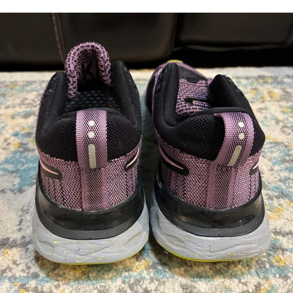 Nike React Infinity Flyknit 2 Womens 6.5 Running Shoes Purple Black‎ CT2423-500
